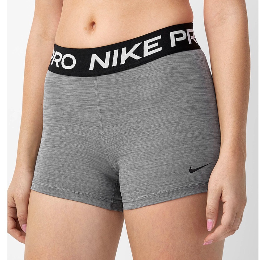 Nike gray logo waist 3-inch compression shorts NWRT